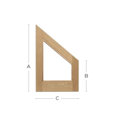 Oak Pattern 10 Angled Custom Door Unglazed - MB