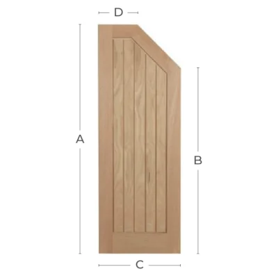 Oak Mexi Straight/Angled Custom Door - MB