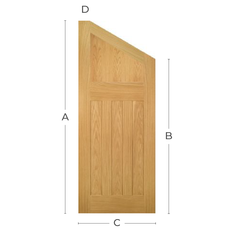Oak 1930's Shaker Straight/Angled Custom Door - MB