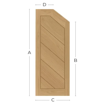 Oak 4 Tori Straight/Angled Custom Door - MB