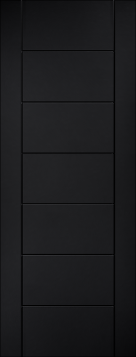Internal Black Laminate Pre-Finished Linear 7 Panel Semi Solid Core Door