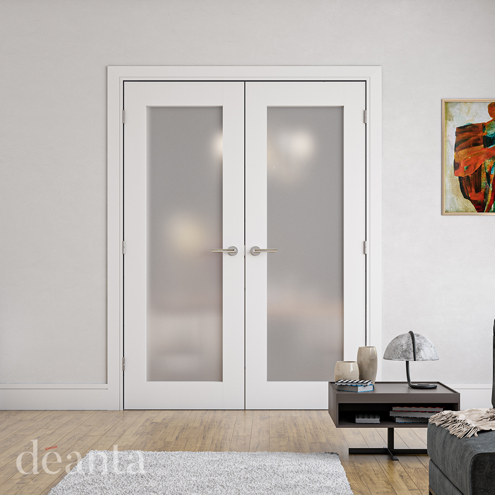 Internal White Primed Denver Solid Core (OBSCURE GLASS) Door - Image 2