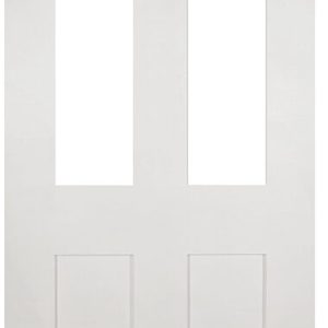 Internal White Primed Solid Core Eton Smooth Finish (CLEAR GLASS) Door