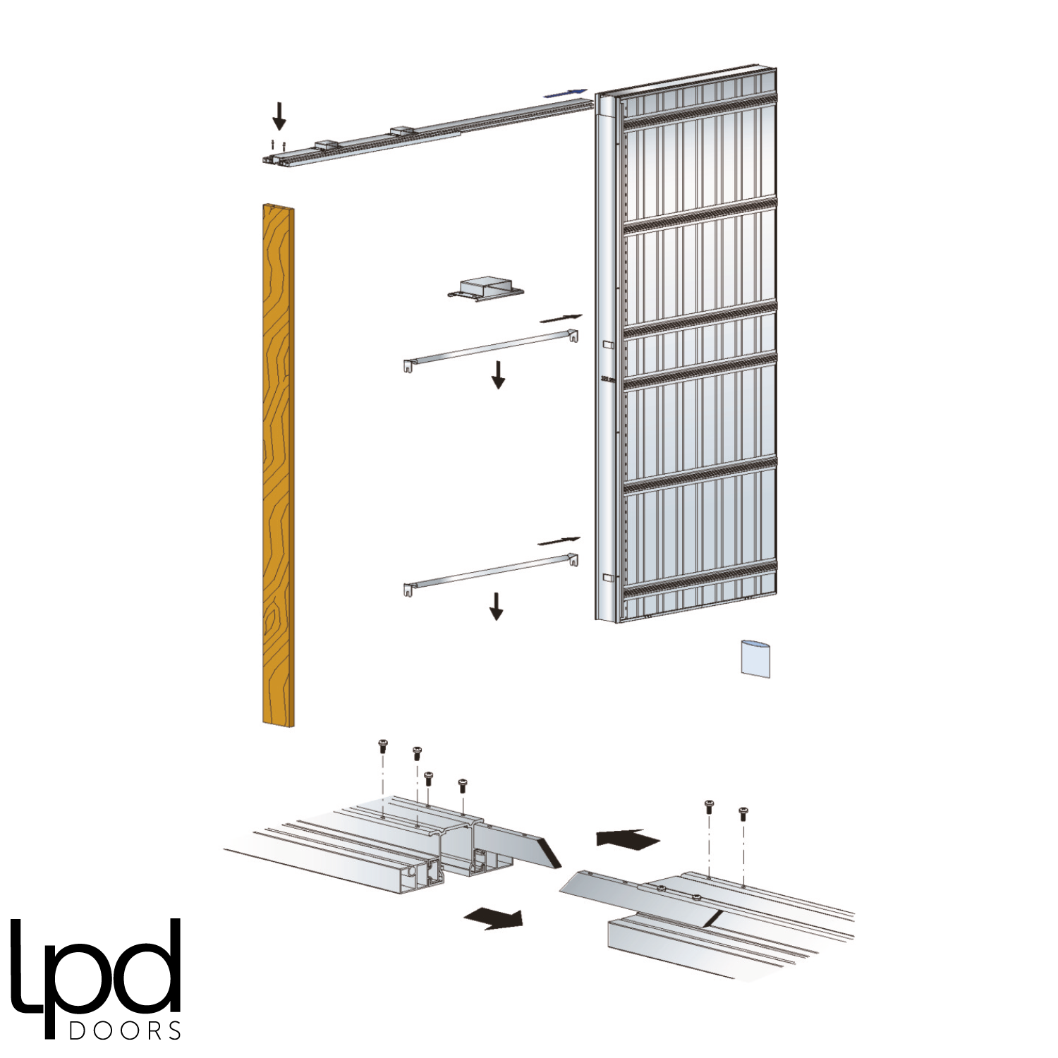 Internal Single Pocket Door Quick Fit Cassette System Scrigno (COMPLETE WITH JAMBS) - Image 2