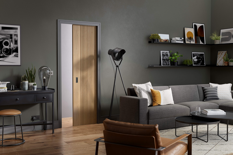Internal Single Pocket Door Quick Fit Cassette System Scrigno (COMPLETE WITH JAMBS)