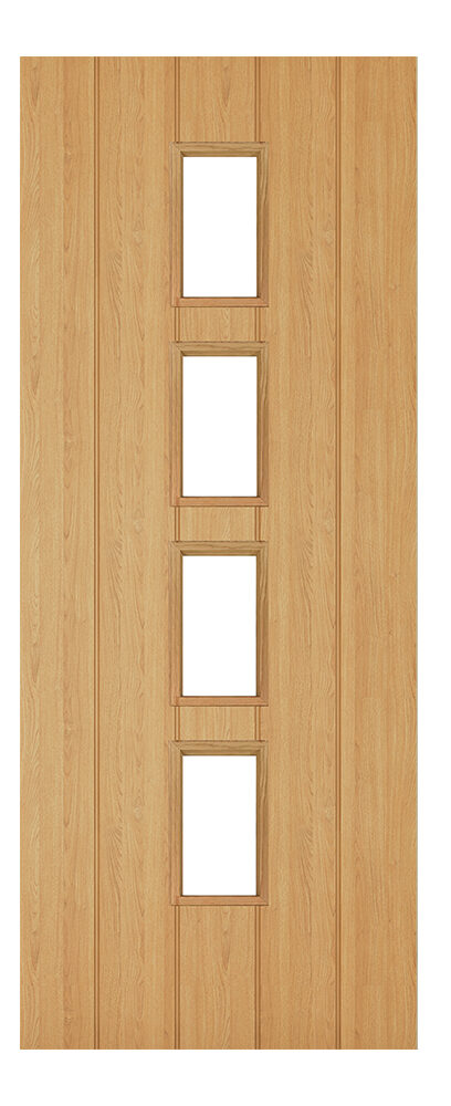 Internal Oak Galway (CLEAR GLASS) Un-Finished Door