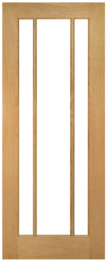 Internal Oak Norwich (CLEAR BEVELLED EDGED GLASS) Un-Finished Door