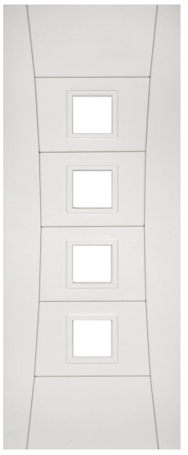 Internal White Primed Solid Core Pamplona (CLEAR GLASS) Door