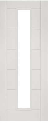 Internal White Primed Solid Core Seville 1L (CLEAR GLASS) Door