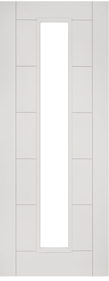 Internal White Primed Solid Core Seville 1L (CLEAR GLASS) Door