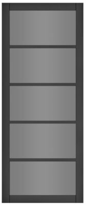 Internal Shoreditch Black (TINTED GLASS) Pre-Finished Door