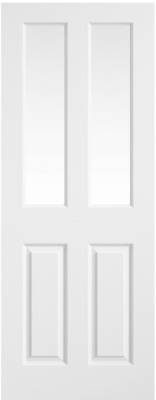 Internal White Primed Moulded 2P 2L (CLEAR GLASS) Door