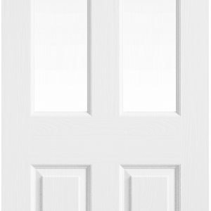 Internal White Primed Moulded 2P 2L (CLEAR GLASS) Door