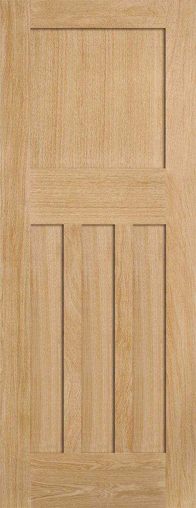 INTERNAL Oak DX30 Shaker Panel Un-Finished FD30 44mm Fire Door
