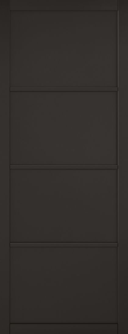 Internal Black Pre-Finished Industrial 4 Panel Door