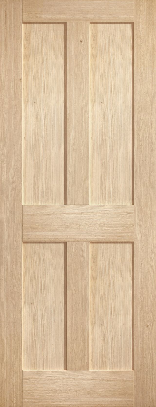 Internal Oak Victorian Un-Finished 4P Shaker Door