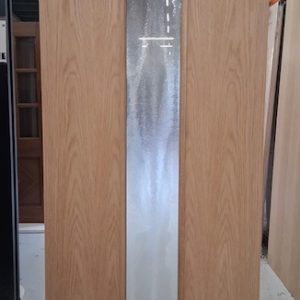 External Oak Flush Un-Finished (OBSCURE GLASS)