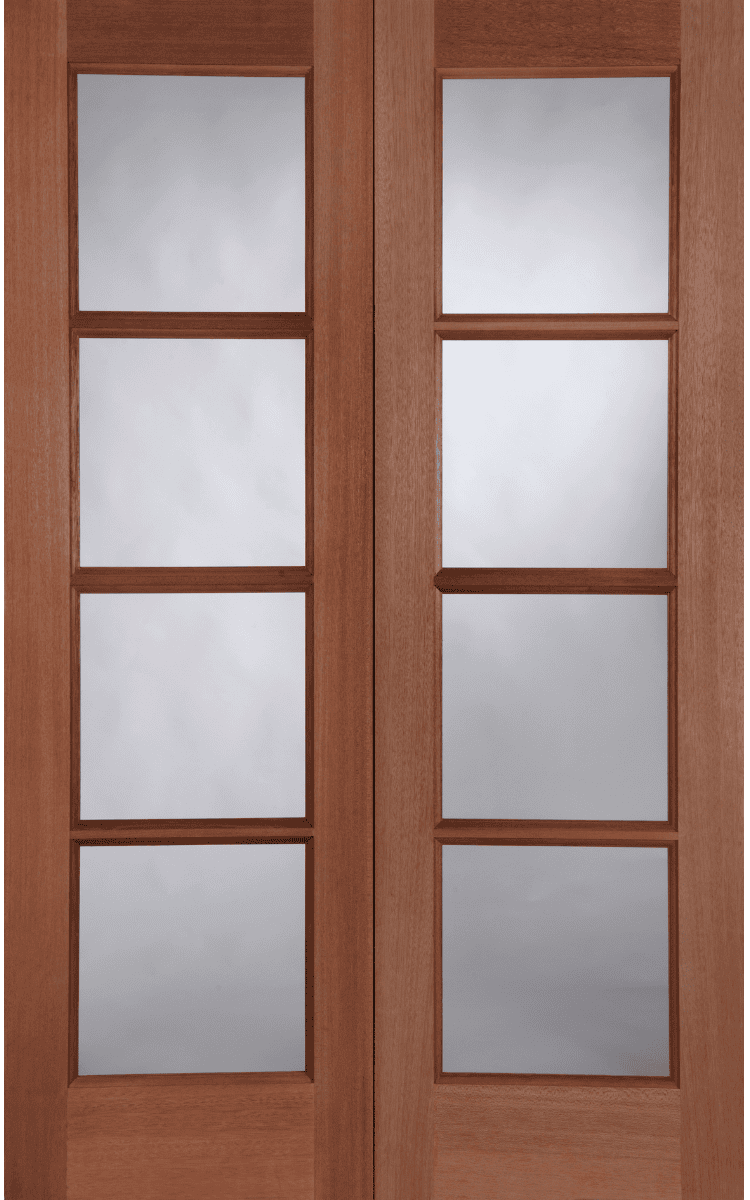 External Pattern 70 (UN-GLAZED) Un-Finished (NO GLASS) Hardwood Rebated Door Pair