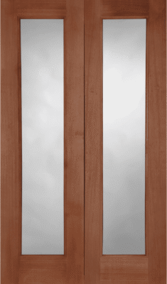External Pattern 20 (UN-GLAZED) Un-Finished (NO GLASS) Hardwood Rebated Door Pair