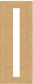 Internal Oak Luna (CLEAR GLASS) Un-Finished Door