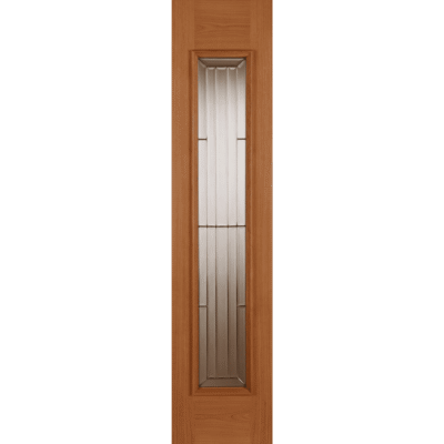 External Oak Majestic (DECORATIVE GLASS) Sidelight Un-Finished RMS1 Door