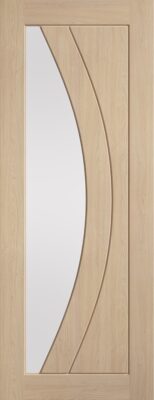 Internal Oak Girona Un-Finished (CLEAR GLASS) Door