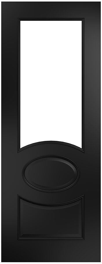 Internal Black Pre-Finished Solid Core Clarendon (CLEAR BEVELLED GLASS) Door