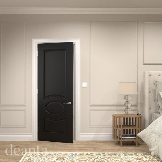 Internal Black Pre-Finished Solid Core Clarendon Internal Door - Image 2