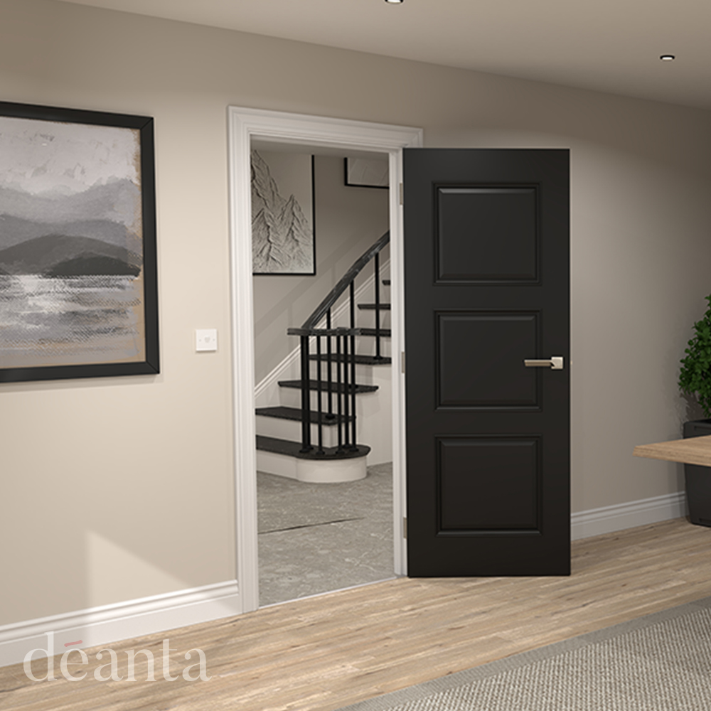 Internal Black Pre-Finished Trinity FD30 44mm Fire Door - Image 2