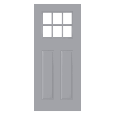 External Thermawood Grey Primed (CLEAR GLASS) Dorset Door