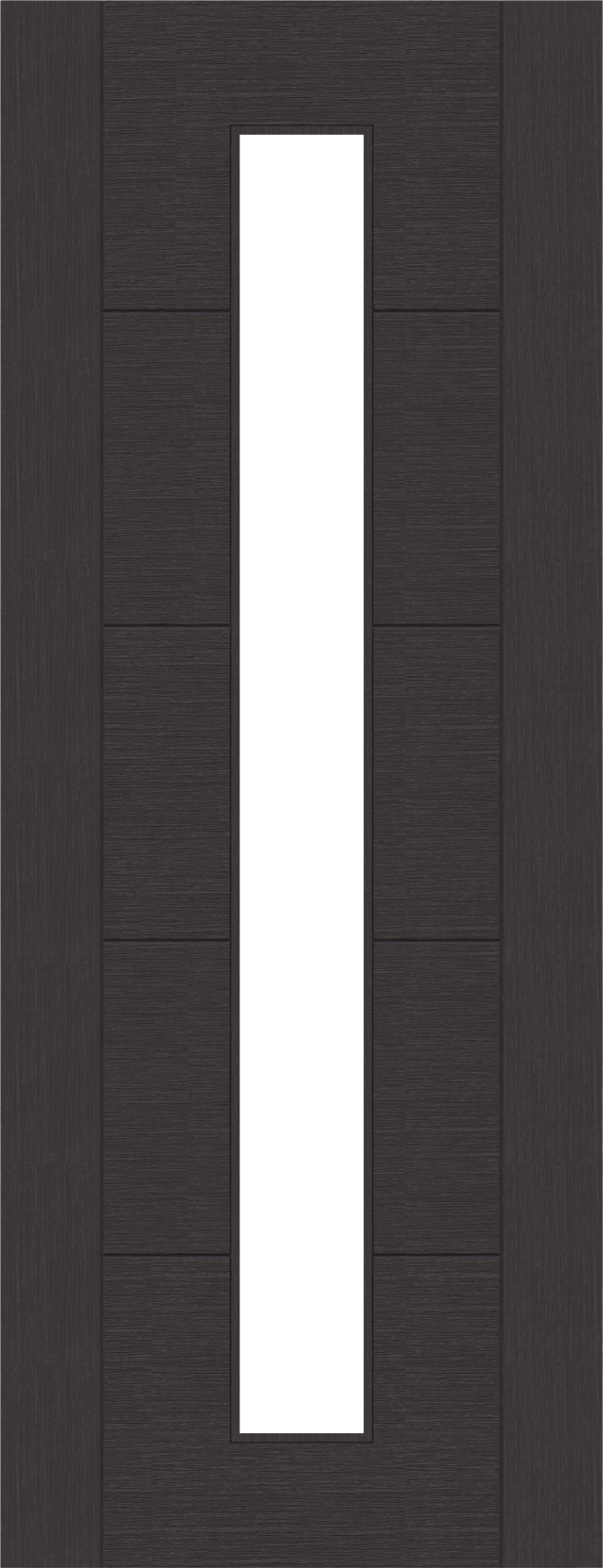 Internal 5P Dark Grey Laminate Ladder (CLEAR GLASS) Door