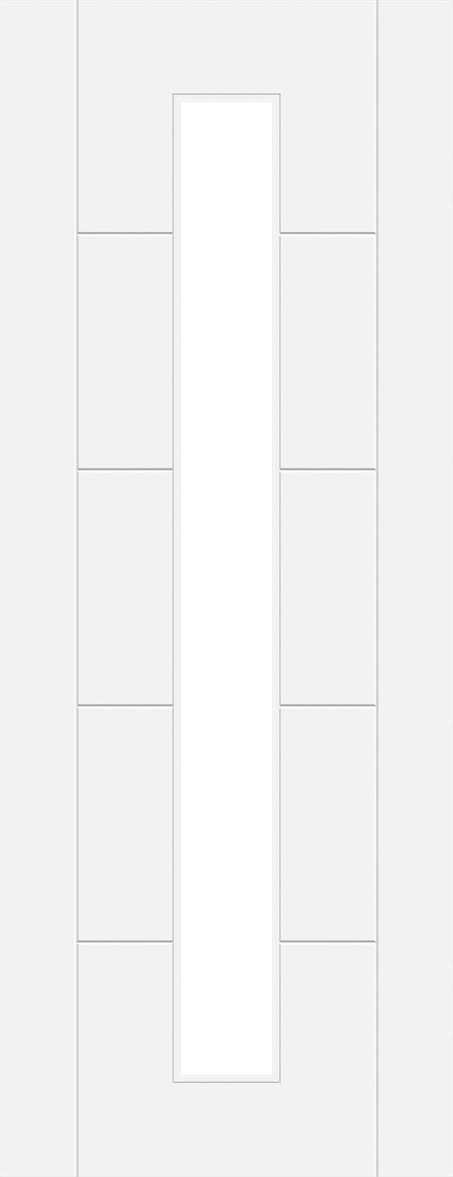 Internal 5P White Primed Semi-Solid (CLEAR GLASS) Ladder Door