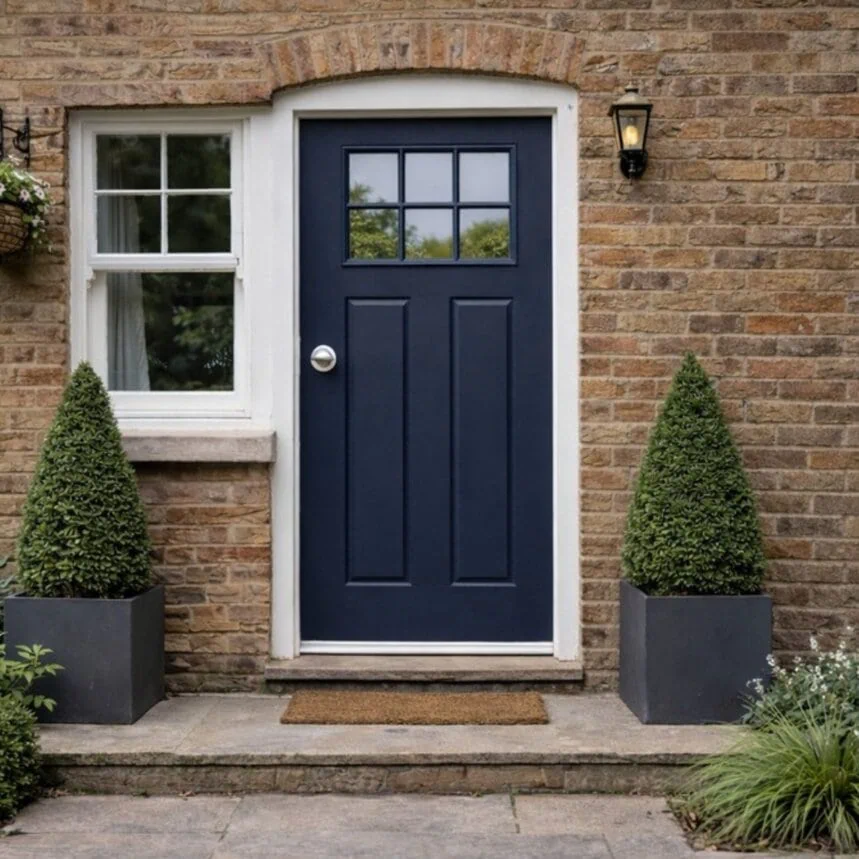 External Thermawood Grey Primed (CLEAR GLASS) Dorset Door - Image 2