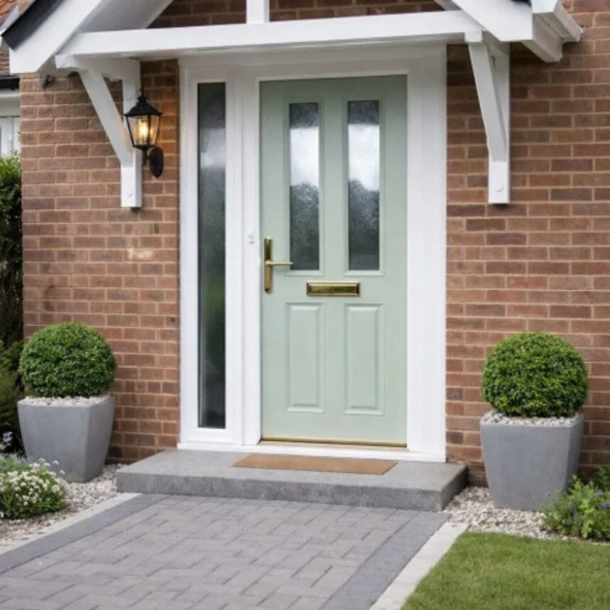 External Thermawood Grey Primed (CLEAR GLASS) Rutland Door - Image 3