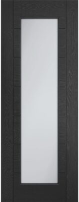Internal Black 1 Light (CLEAR GLASS) Pre-Finished Palermo Door